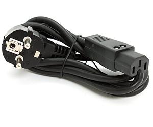 Nimo Cable de alimentación schuko Macho acodado a Hembra tripolar con rebaje 1,8m