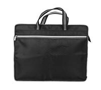 Nimoa Bolsa de almacenamiento de archivos: bolsa de almacenamiento de tela Oxford impermeable portátil con cremallera, bolsa de almacenamiento para reuniones de negocios(Negro)