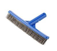 NIMOA Cepillo de Acero for Piscinas, Limpiafondos Piscina Manual con Cerdas Inoxidable Paredes Limpias Estanque SPA 10 in