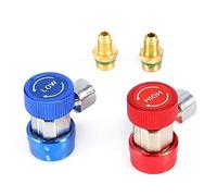 NIMOA Conector/Adaptador - R134A CA Aire Acondicionado de Control Acoplamiento Rápido Conector Alto Bajo Adaptador, 2pcs