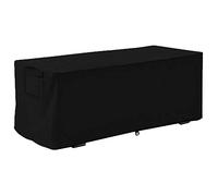 Nimoa Cubierta de Caja de Almacenamiento para Exteriores, Cubierta de Caja de Cubierta UV Impermeable Prueba de Lluvia para Exteriores al Aire Libre 123 * 62 * 55cm para Patio y Jardín (Negro)