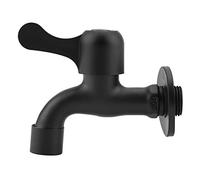 Nimoa Grifo de Pared Retro Negro, Grifo de Acero Inoxidable para Montaje en Pared, Grifos Baño, Llave Paso Agua, Agua jardín 304 Pared baño(Mop Pool)