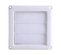 Nimoa Rejilla Ventilacion de Plástico, Ventilación de Pared Cubierta de Rejilla de Ventilación de Aire de Plástico 3 Aletas Rejilla de Ventilación de Conducto de Pared con Red (15 * 15Cm)