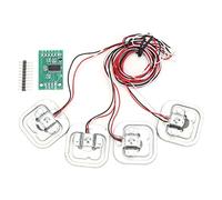 Nimoa Sensor de Ponderación HX711, Medidor de Tensión de Medio Puente Módulo HX711 + 4 Kit de Celda de Carga de Medidor de Tensión de Medio Puente Personal de 50Kg