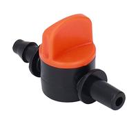 Nimomo 50 Uds Válvula de Interruptor Riego Goteo, Paso, PP Tubería Agua Jardín Conmutación Llave Paso Duradera 4/7mm Diámetro Exterior 6mm/0,2 Pulgadas