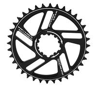 Nimomo Plato de Bicicleta Plato Ovalado Montaje Directo Rueda de Cadena 36T Montaje Directo desplazado de 3 mm Plato Ancho Estrecho para bielas SRAM GXP(Negro)