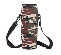 Nimomo Soporte para Botella de Agua Neopreno Deportes al Aire Libre Botella de Agua 1L Soporte térmico Bolsa Estuche a Prueba de Quemaduras Funda con Correa