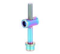 Nimomo Tornillos De Titanio M5x3 0/35/40mm para Bicicleta, Tornillo De Tija De Sillín, Tornillo Fijo, Tornillo De Cabeza Redonda para Tubo De Asiento De Bicicleta(M5x40-幻彩)