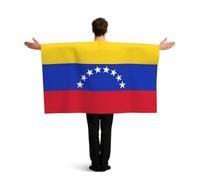 NImongt Bandera de Venezuela con manga y capa temática para adultos, accesorio de disfraz para deportes al aire libre
