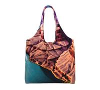 NImongt Beauty Grand Canyon - Bolsa de lona unisex de gran tamaño, reutilizable, ligera, para el hombro, para compras
