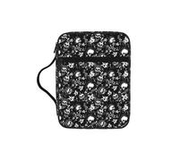 NImongt Bolsa de almacenamiento de la Biblia con estampado de calavera punk blanca para la iglesia, viajes, organizador de escrituras, accesorio eclesiástico