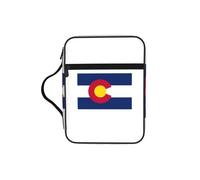 NImongt Bolsa de almacenamiento de la Biblia con estampado de la bandera del estado de Colorado para la iglesia, viajes, organizador de escrituras, accesorio eclesiástico