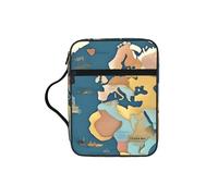 NImongt Bolsa de almacenamiento de la Biblia con estampado de mapa del mundo para organizar las Escrituras de viaje a la iglesia, accesorio eclesiástico