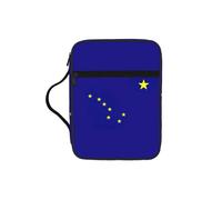 NImongt Bolsa de almacenamiento de la Biblia con impresión de la bandera del estado de Alaska para la iglesia, viajes, organizador de escrituras, accesorio eclesiástico