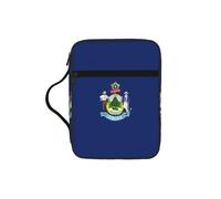 NImongt Bolsa de almacenamiento de la Biblia con impresión de la bandera del estado de Maine para la iglesia, organizador de escrituras, accesorio eclesiástico