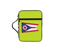NImongt Bolsa de almacenamiento de la Biblia con impresión de la bandera del estado de Ohio para la iglesia, viajes, organizador de escrituras, accesorio eclesiástico