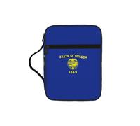 NImongt Bolsa de almacenamiento de la Biblia con impresión de la bandera del estado de Oregon para la iglesia, viajes, organizador de escrituras, accesorio eclesiástico
