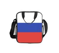 NImongt Bolsa de almuerzo transparente con estampado de bandera rusa, para la escuela, oficina, viajes, playa