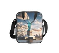 NImongt Bolsa de almuerzo transparente con estampado de Estatua de la Libertad en Nueva York para la escuela, oficina, viajes, playa