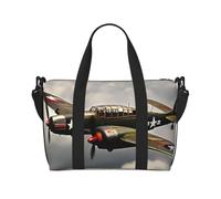 NImongt Bolsa de viaje versátil con diseño de avión de la Segunda Guerra Mundial 2 estándar, escala 2_00x, ligera, para fin de semana, playa, escapadas, gimnasio, viajes