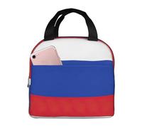NImongt Bolsa térmica impermeable con estampado de bandera rusa, a prueba de fugas, para niños y adultos, para escuela, trabajo, picnic, viajes