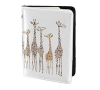 NImongt Bonito pasaporte con estampado de jirafas salvajes de 5.5 pulgadas, documento de viaje para hombres y mujeres, negocios, ocio, viajes, Black, Talla única