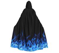 NImongt Capa con capucha con estampado de llama azul, unisex, 190 cm, temática de carnaval, fiesta de cosplay