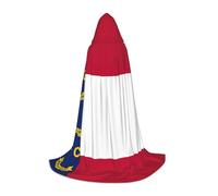 NImongt Capa con capucha de Carnaval con estampado de la bandera del estado de Carolina del Norte, unisex, disfraz de cosplay para festivales, celebraciones, ropa de abrigo