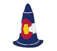 NImongt Colorado State Flag Print Carnival - Capa con capucha unisex para cosplay, festivales, celebraciones, ropa de abrigo