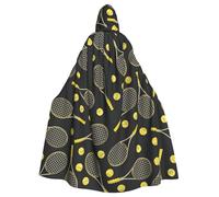 NImongt Divertidas raquetas de tenis y pelotas de tenis con capucha para carnaval, cosplay, festivales, celebraciones al aire libre, fiestas temáticas