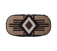 NImongt Estuche elegante con estampado de nativos americanos, estuche para bolígrafos, suministros escolares, almacenamiento de maquillaje, viajes, oficina, clase, Black, Talla única, Organizador de