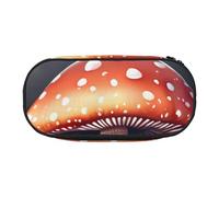 NImongt Estuche elegante con estampado de setas para lápices, suministros escolares, almacenamiento de maquillaje, viajes, oficina, clase, Black, Talla única, Organizador de bolsas