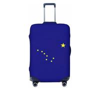 NImongt Funda elástica universal para maleta, diseño de bandera del estado de Alaska, accesorio para equipaje, vacaciones, playa, negocios, viajes, Black, L, Equipaje de mano