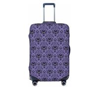 NImongt Funda para maleta con estampado de mansión embrujada, accesorio universal elástico para equipaje, vacaciones, playa, negocios, viajes, Black, XL, Equipaje de mano