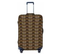 NImongt Funda para maleta con estampado de serpiente amarilla, universal, elástica, accesorio para equipaje, vacaciones, playa, negocios, viajes, Black, L, Equipaje de mano