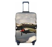 NImongt Funda para maleta de avión de la Segunda Guerra Mundial 2 estándar, escala 2_00x, universal, elástica, accesorio para equipaje, vacaciones, playa, negocios, viajes, Black, M, Equipaje de mano
