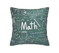 NImongt Fundas de almohada cuadradas con diseño de fórmulas, teoría de matemáticas, lecciones de matemáticas, prácticas, para decoración de todas las estaciones, para cama, sala de estar