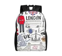 NImongt I Love London - Mochila impermeable unisex para viajes, trabajo, al aire libre, viajes de negocios, uso diario