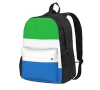 NImongt Mochila de gran capacidad con estampado de bandera de Sierra Leona para adultos, viajes, escuela, viajes, trabajo, uso diario al aire libre