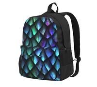 NImongt Mochila de gran capacidad con estampado de escamas de dragón mágico 3D para adultos, viajes, escuela, viajes, trabajo, uso diario al aire libre