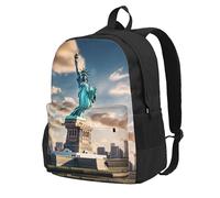 NImongt Mochila de gran capacidad con estampado de Estatua de la Libertad en Nueva York para adultos, viajes, escuela, viajes, trabajo, uso diario al aire libre