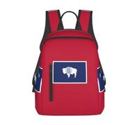 NImongt Mochila de viaje ligera y versátil con estampado de bandera del estado de Wyoming, para hombres y mujeres, bolsa de día, mochila diaria para senderismo