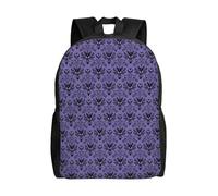 NImongt Mochila impermeable con estampado de mansión encantada, unisex, para viajes, trabajo, al aire libre, viajes de negocios, uso diario