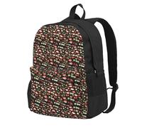 NImongt Mochila japonesa con estampado de camarones sushi para adultos, resistente al agua, gran capacidad, para senderismo, camping, viajes, picnics