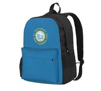 NImongt Mochila para adultos con estampado de la bandera de Dakota del Sur, resistente al agua, gran capacidad, para senderismo, camping, viajes, picnics