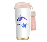 NImongt Orca Killer Whale Print - Taza de té de acero inoxidable para bebidas frías y calientes, uso diario, oficina, viaje