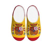 NImongt Pantuflas lavables con estampado de bandera española para interiores para mujeres y hombres, zapatos de hotel elegantes para invitados