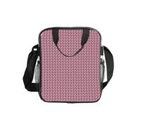 NImongt Paris Street - Bolsa de almuerzo transparente con estampado floral rosa para la escuela, oficina, viajes, playa