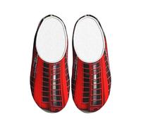 NImongt Phone Booth London Street Print - Pantuflas lavables para interiores para mujeres y hombres, bonitos y elegantes zapatos de hotel para invitados
