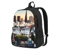 NImongt San Francisco Print - Mochila para adultos, resistente al agua, gran capacidad, para senderismo, camping, viajes, picnics